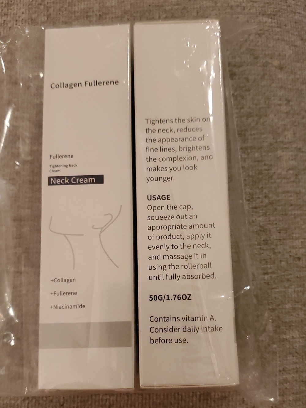 Brand New Collagen Fullerene Neck Cream - 2 Pack
